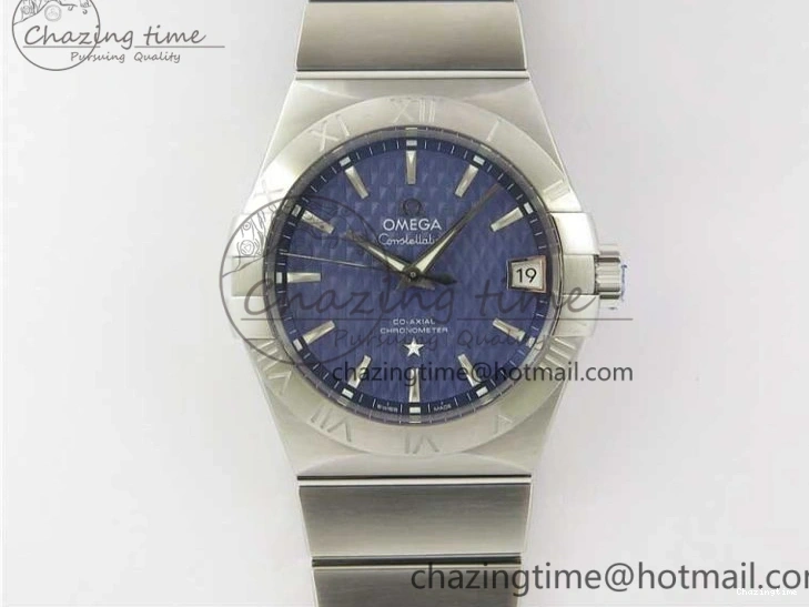 0323 SunProtective Constellation 38mm SS VSF 1:1 Best Edition Blue Textured Dial on SS Bracelet A8500 Super Clone 7917